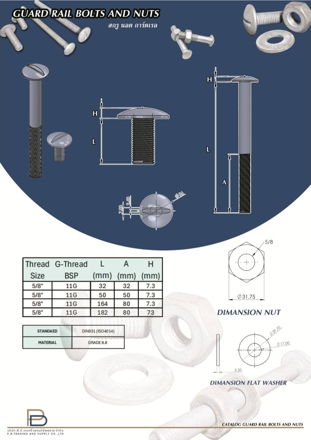 Custom Fabrication – Guardrail Bolt (Highway & Expressway) | Samut Sakhon